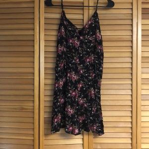 American Eagle Black Floral Mini Dress